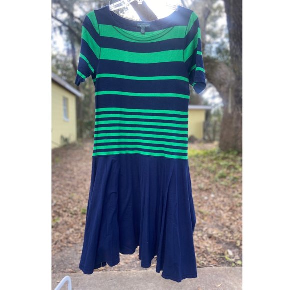 Lauren Ralph Lauren dropped waist stripped dress sz L - Picture 8 of 8